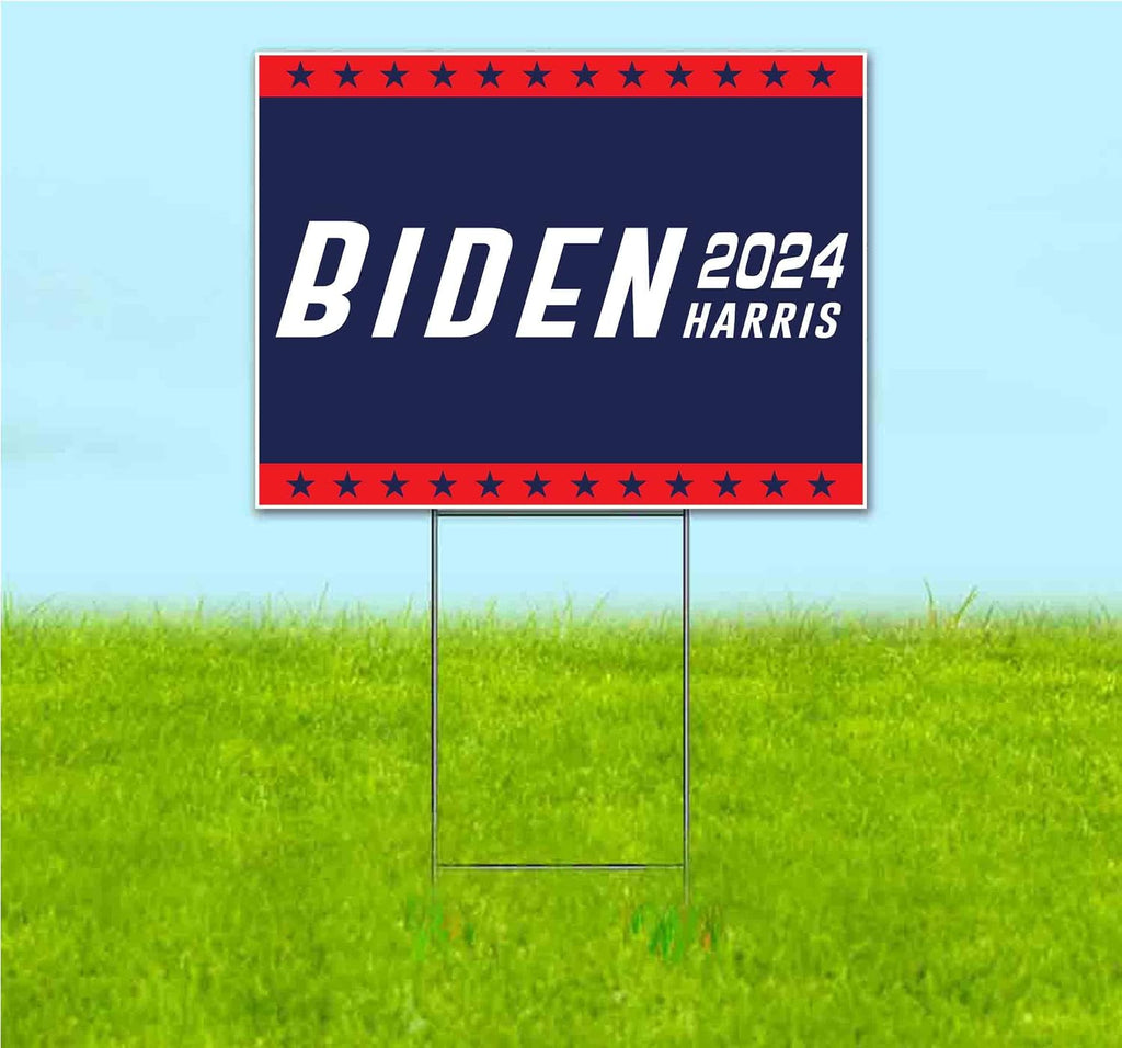 Biden Harris 2024 (18' x 24') Yard Sign, Quantity Discounts, Multi-Packs, Includes Metal Step Stake, Bandit, New, Advertising, USA | Election, Political, Democrat, Vote