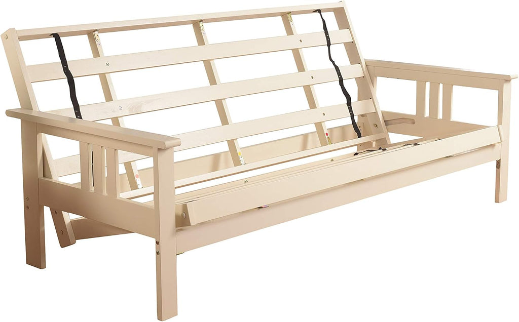 Kodiak Furniture Monterey Futon Frame, No Drawers, Antique White