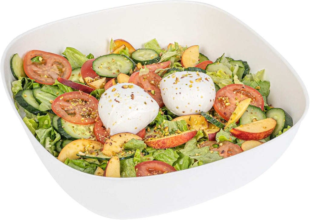 Indo 6.3 Inch Square Palm Plates, 100 Microwavable Palm Leaf Dinner Plates - Freezable, No PFAS Added, Areca Palm Leaf Plates, Oven-Ready, For Hot & Cold Foods - Restaurantware