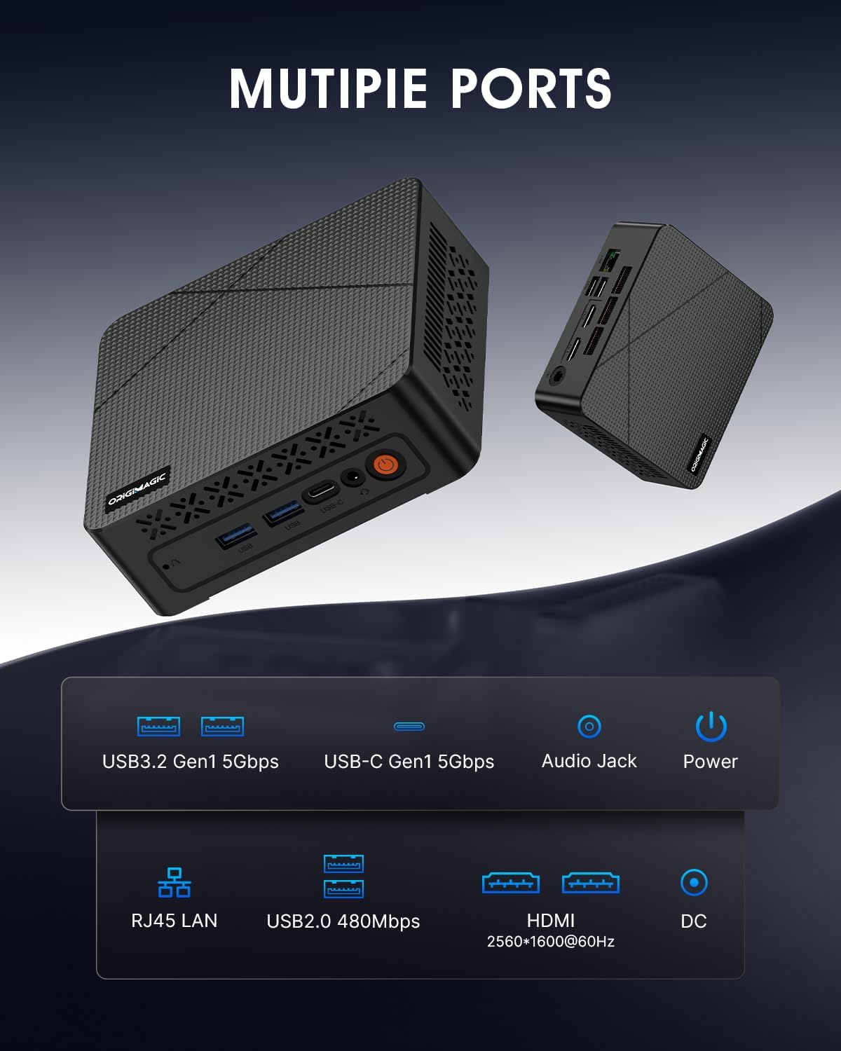 C3 Mini PC Intel Core i3 5005U, 8GB 1600MHz DDR3L RAM 512GB SSD, Dual HDMI, USB3.2 Type A, USB-C/WiFi/BT 5.0, Business Office Mini Computer, Installed Windows 10(Cannot Upgraded)
