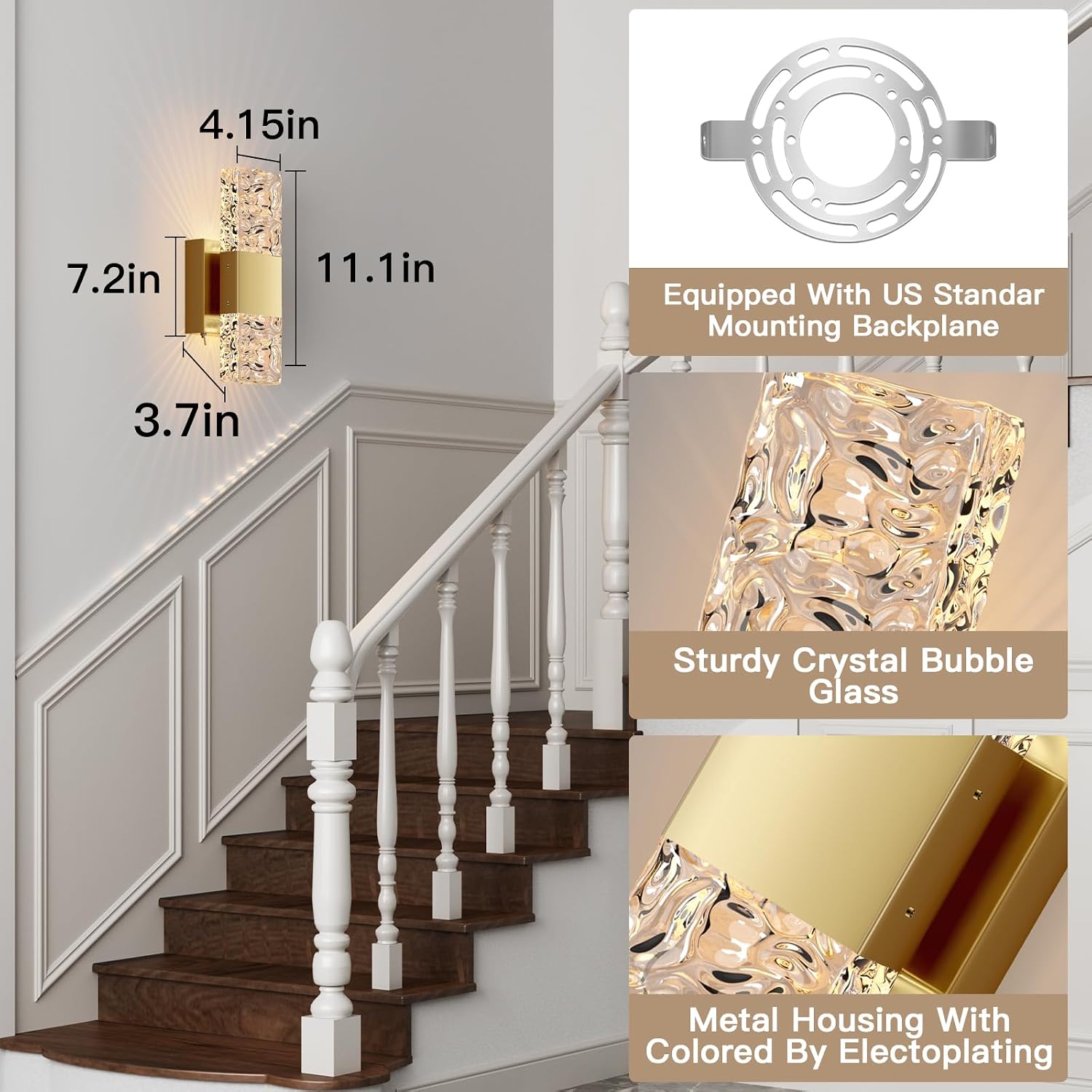 camuucci Battery Operated Wall Sconce Rechargeable Battery Powered 12000mAh Wall Light Indoor Not Hardwired Wall Lamp Fixtures for Bedroom Living Room 2Pack