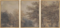 SIGNWIN Framed Canvas Print Wall Art Set Vintage Woodland Sketch Earth Tone Forest Tree Illustrations Modern Art Contemporary Minimal Ultra for Living Room, Bedroom, Office - 24'x36'x3 Natural
