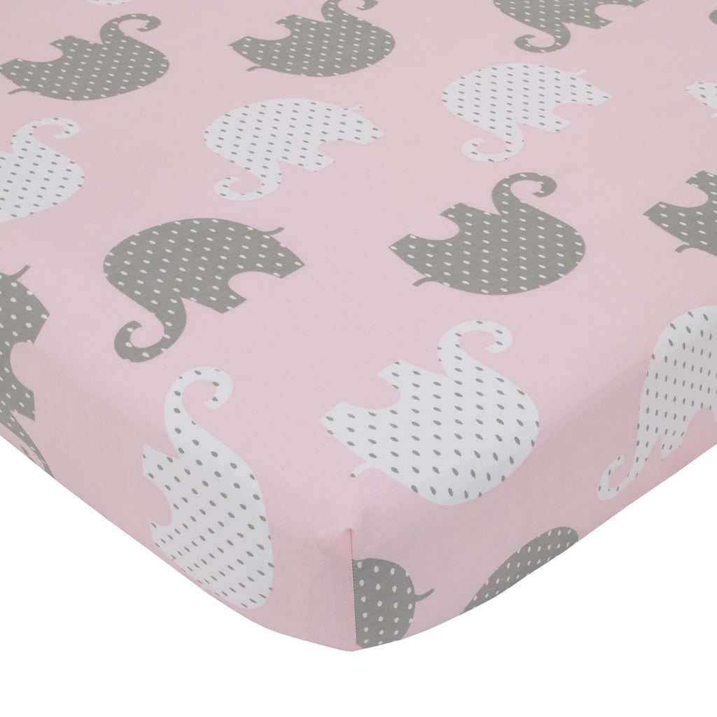 NoJo Dreamer - Pink/Grey Elephant 8 Piece Comforter Set