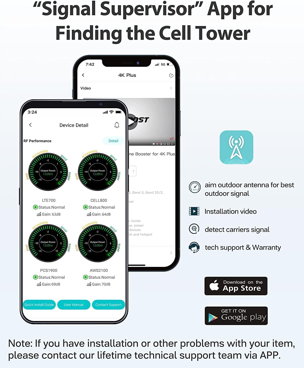 HiBoost Cell Phone Booster for Verizon, AT&T, and T Mobile-Cell Signal Booster for Home Cover Up to 4000 sq ft, Boost 4G 5G LTE on Brand 2/4/5/12/13/17, All U.S. Carriers and FCC Approved