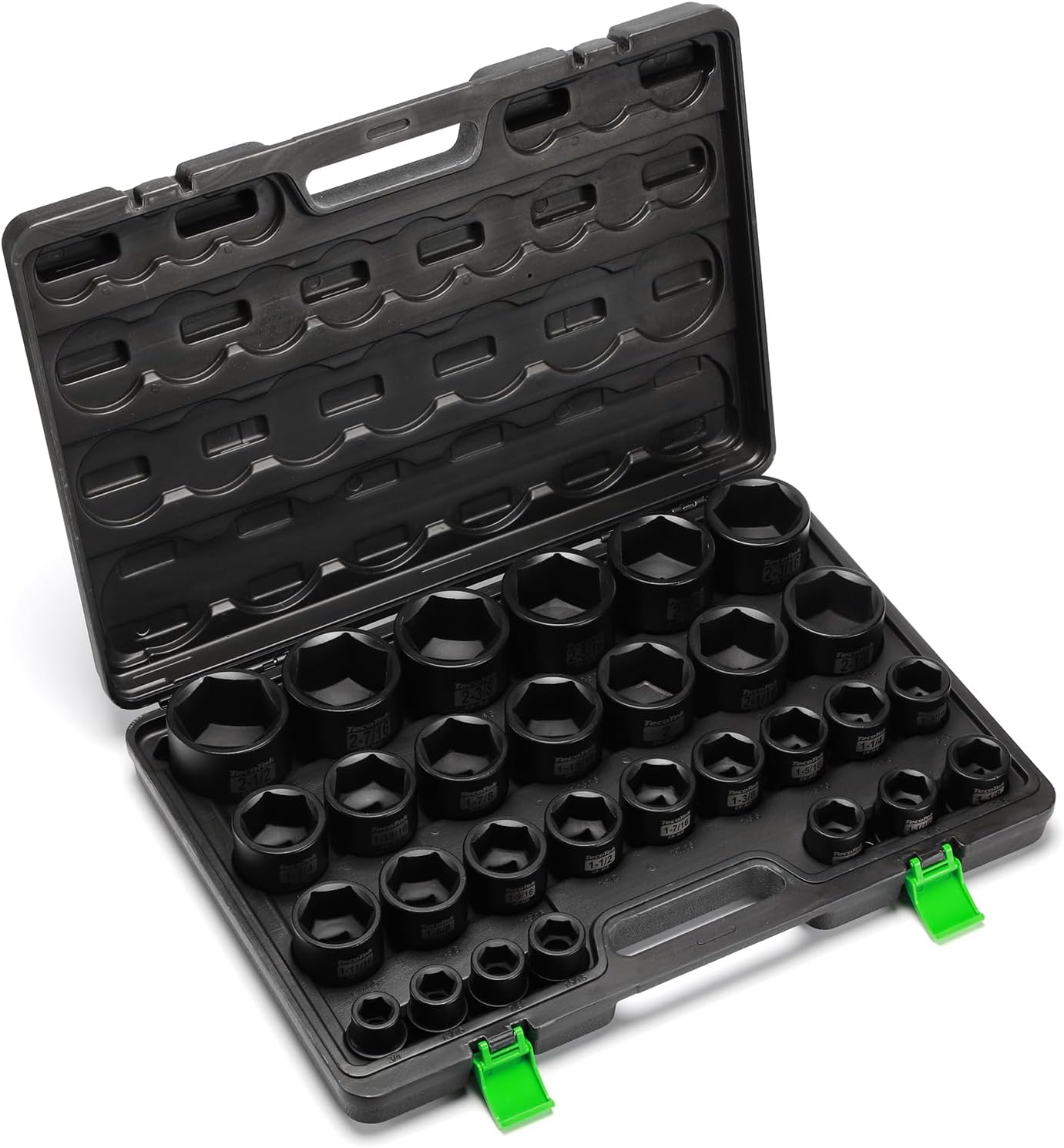 TecoTek 3/4' Drive Shallow 6-Point Impact Socket Set, 29-Piece Jumbo Assortment, CR-MO, SAE, 3/4 inch - 2-1/2 inch, Heavy Duty Storage Case