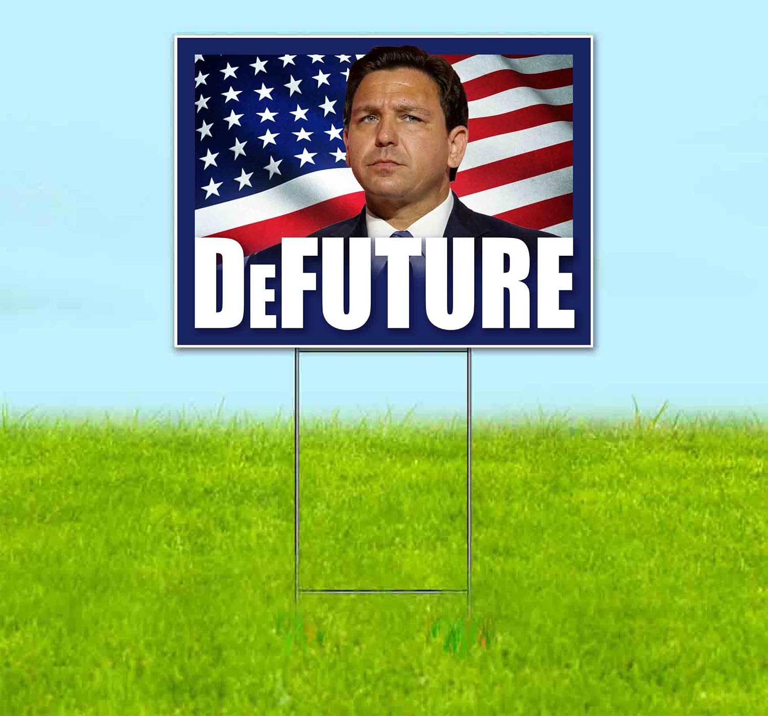 DeFuture (18' x 24') Yard Sign, Quantity Discounts, Multi-Packs, Includes Metal Step Stake, Bandit, New, Advertising, USA | Ron Desantis, Election, Political, Republican