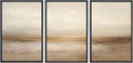 SIGNWIN Framed Wall Art Print Set Beige & Gold Horizon Abstract Minimalist Illustrations Modern Art Chic Multicolor for Living Room, Bedroom, Office - 16'x24'x3 Black