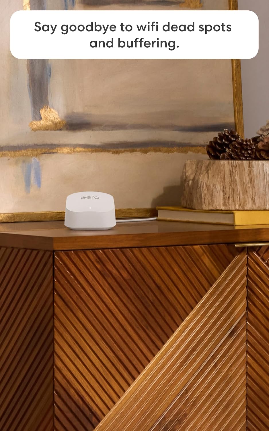 Amazon eero 6+ mesh wifi router with 1 month free eero Business (auto-renews annually) - Coverage up to 1,500 sq. ft., Connect 75+ devices, 1-pack