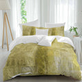Prime Leader Yellow Gradient Duvet Cover Set Queen Size 4 Pieces Modern Abstract Oil Painting Minimalist Bedding Set with Zipper Closure, 1 Comforter Cover 86x86 Inches 1 Flat Sheet & 2 Pillow Cases