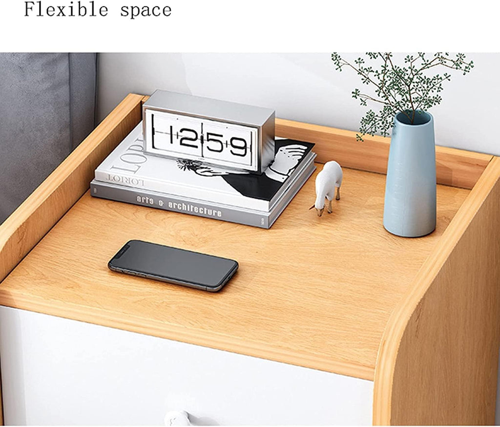 Nightstand Bedside Furniture Storage Cabinet Two-Layer Simple Nightstand for Home Bedroom Bedside Cabinet Side Table Night Stand Nightstand Present Full of Stars