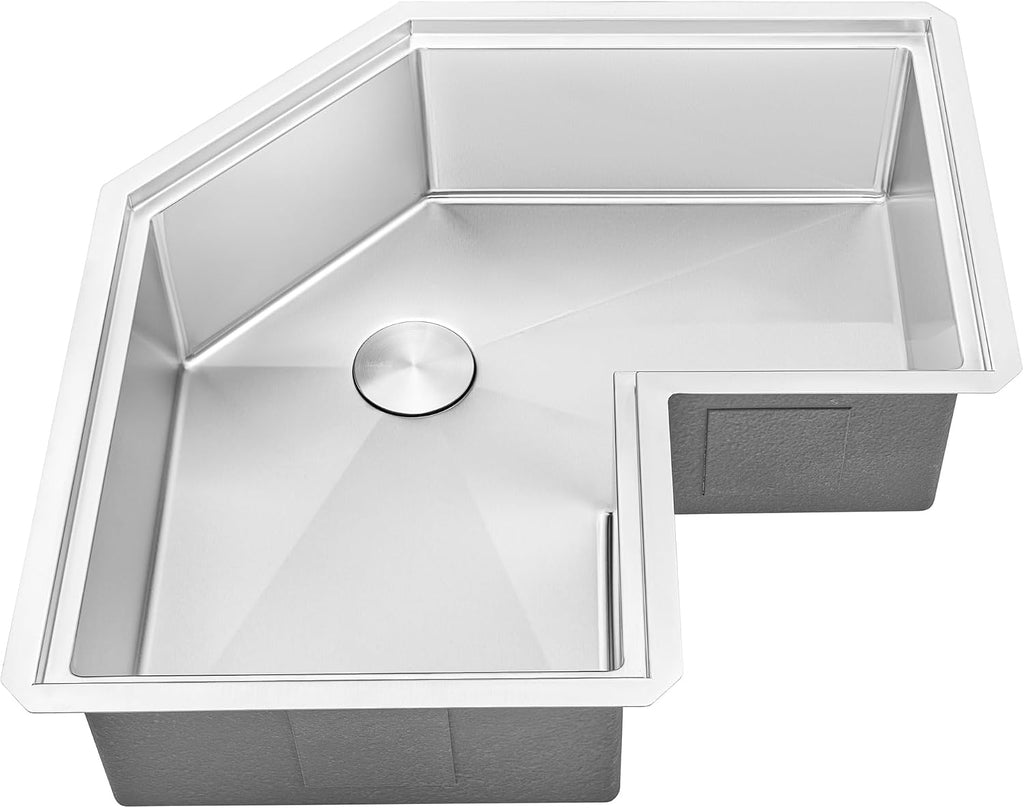 Ruvati Roma Pro Corner Workstation Stainless Steel Undermount Kitchen Sink - RVH8410ST