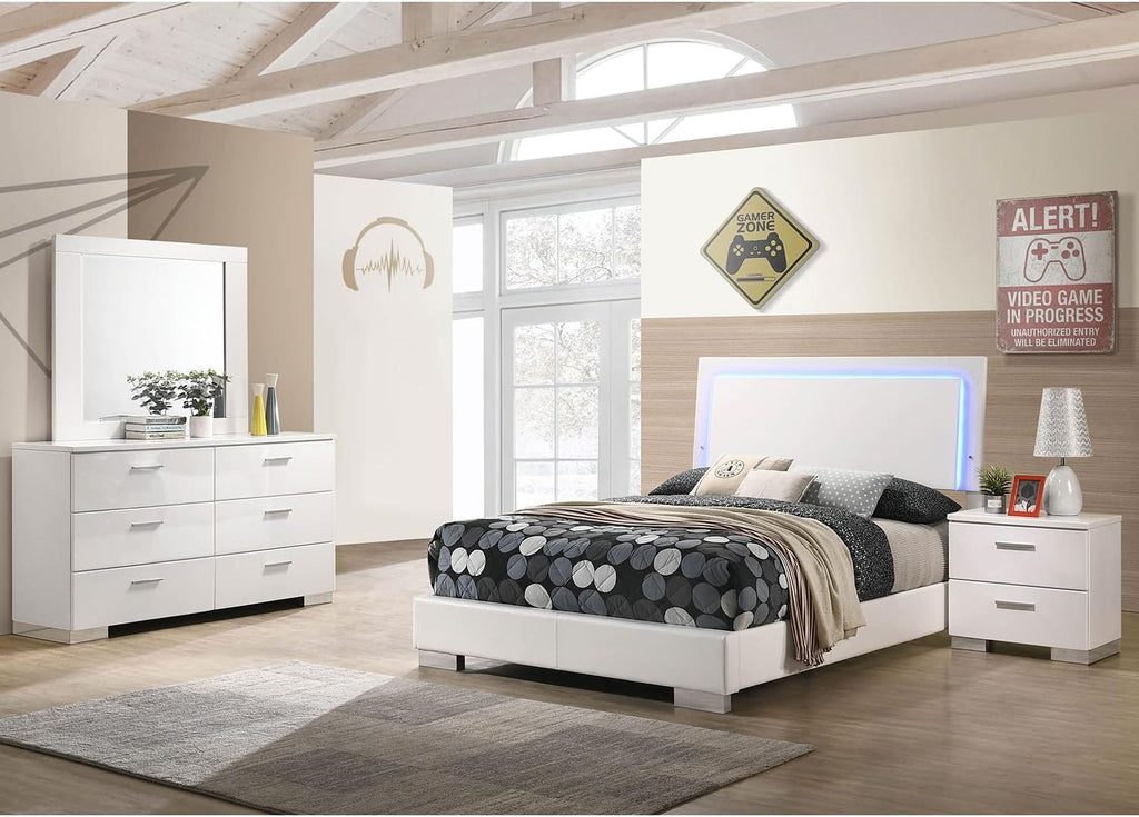 White High Gloss 4 Full Bedroom Set