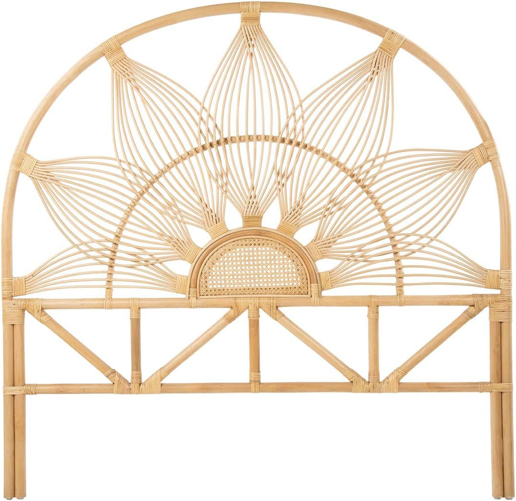Kouboo Sunflower Rattan California King Headboard Bedroom Bedroom Furniture Headboard California King Size Tropical Decor Bohemian Decor Natural