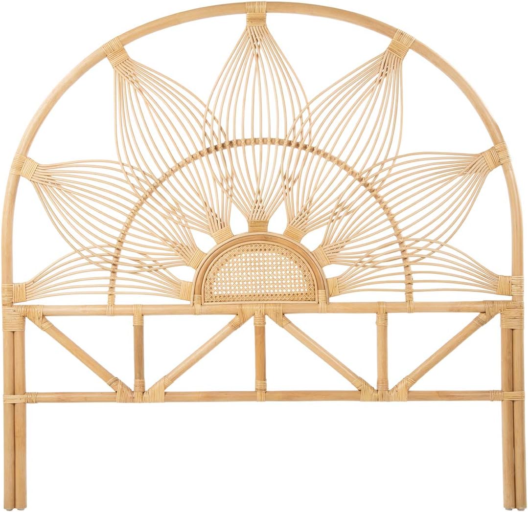Kouboo Sunflower Rattan California King Headboard Bedroom Bedroom Furniture Headboard California King Size Tropical Decor Bohemian Decor Natural