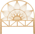 Kouboo Sunflower Rattan Twin Headboard Bedroom Bedroom Furniture Headboard Twin Size Tropical Decor Bohemian Decor Natural