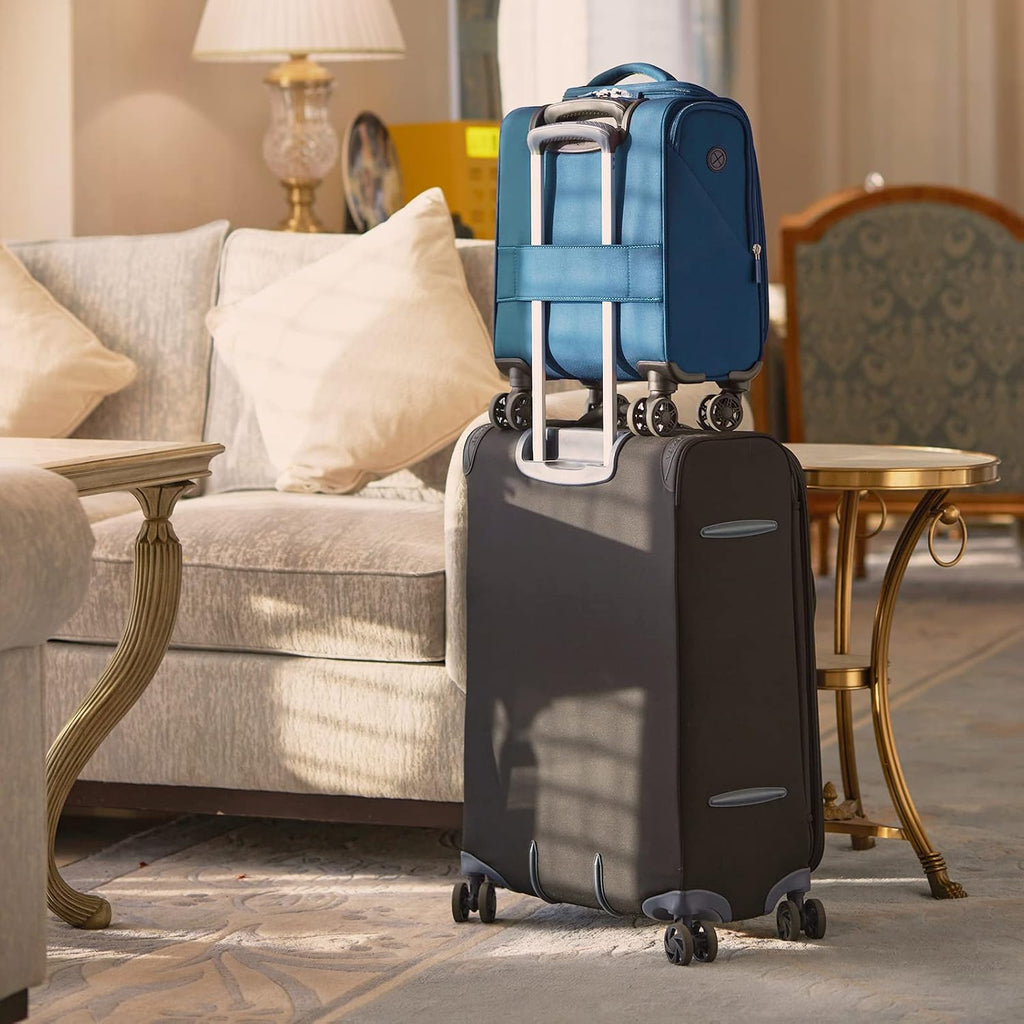 Verage Carry On Underseat Luggage with Wheels & USB Port, 14 Inch Wheeled Spinner Bag Carry-on Luggages for Airlines, Lightweight Suitcase Men Women, Pilots and Crew (14-Inch Compact Underseat)