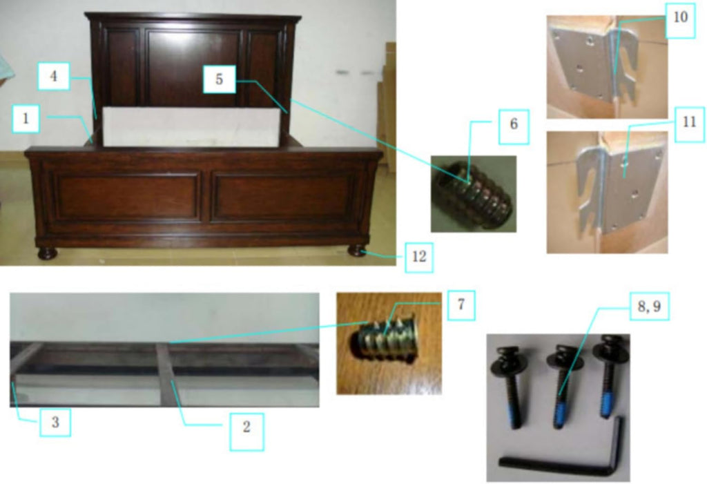 Signature Design by Ashley Porter Traditional King Panel Bed, Foundation or Box Spring Needed, Dark Brown