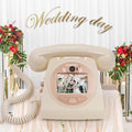 UKBW Video Audio Guest Book Wedding Phone, 1080P HD Video Audio Phone Guestbook, Preserve Your Special Occasions, Ideal for Wedding Bridal Shower, Birthday, Graduations, Baby Shower(Beige)