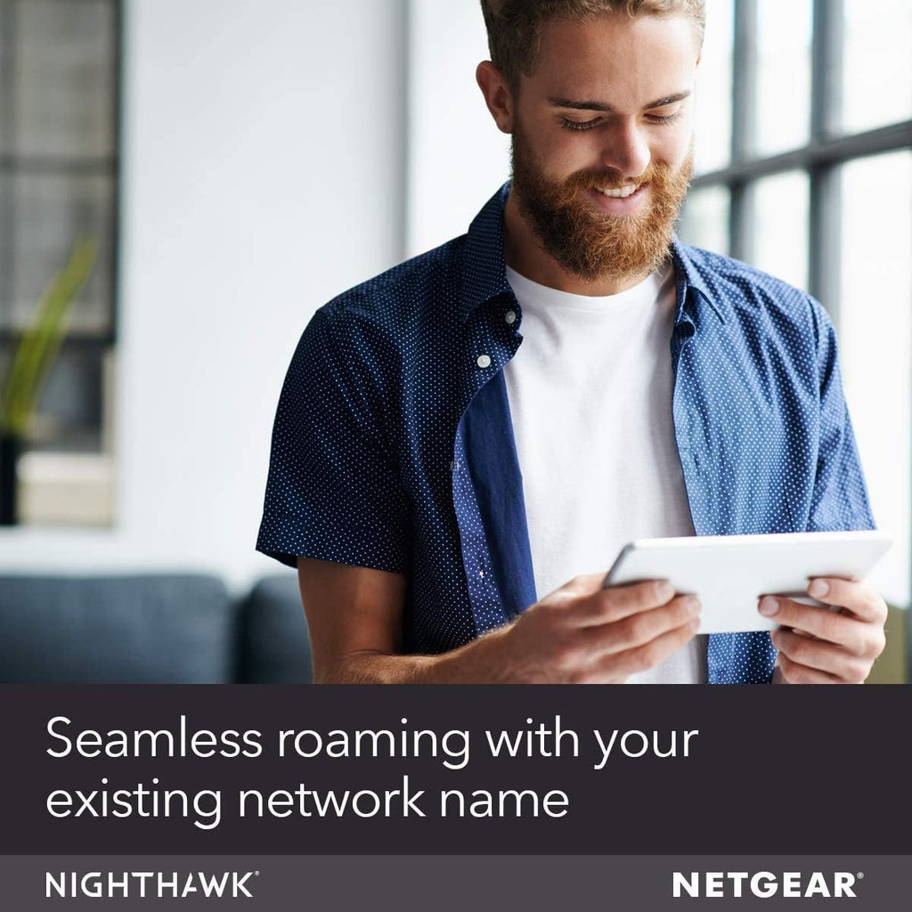 NETGEAR WiFi Mesh Range Extender EX7700 - Coverage up to 2300 sq.ft. and 45 Devices with AC2200 Tri-Band Wireless Signal Booster & Repeater (up to 2200Mbps Speed), Plus Mesh Smart Roaming
