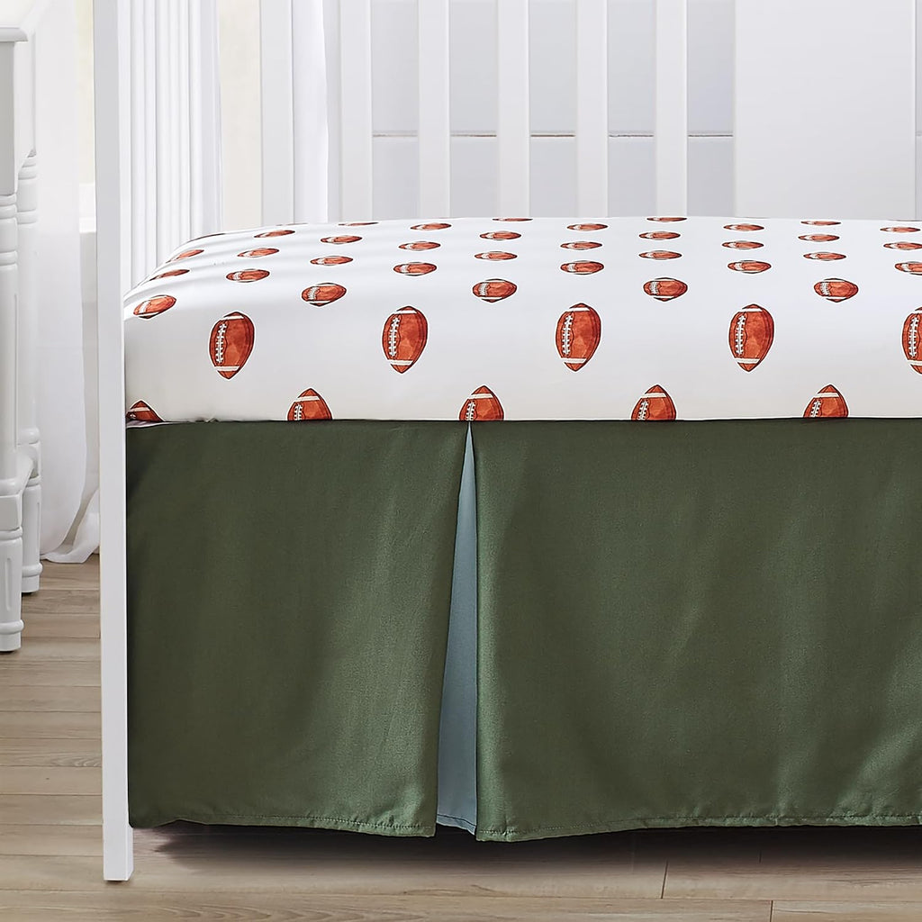 Sweet Jojo Designs American Football MVP Boy Baby Crib Bedding Set Infant Nursery Room BreathableBaby Breathable Mesh Crib Liner Blanket Fitted Sheet Skirt Diaper Stacker 6p Vintage Helmet Sport Theme