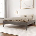 Plank+Beam Solid Wood Platform Bed Frame, Strong Wood Slat Support, No Box Spring Needed, Easy Assembly, Driftwood, Full