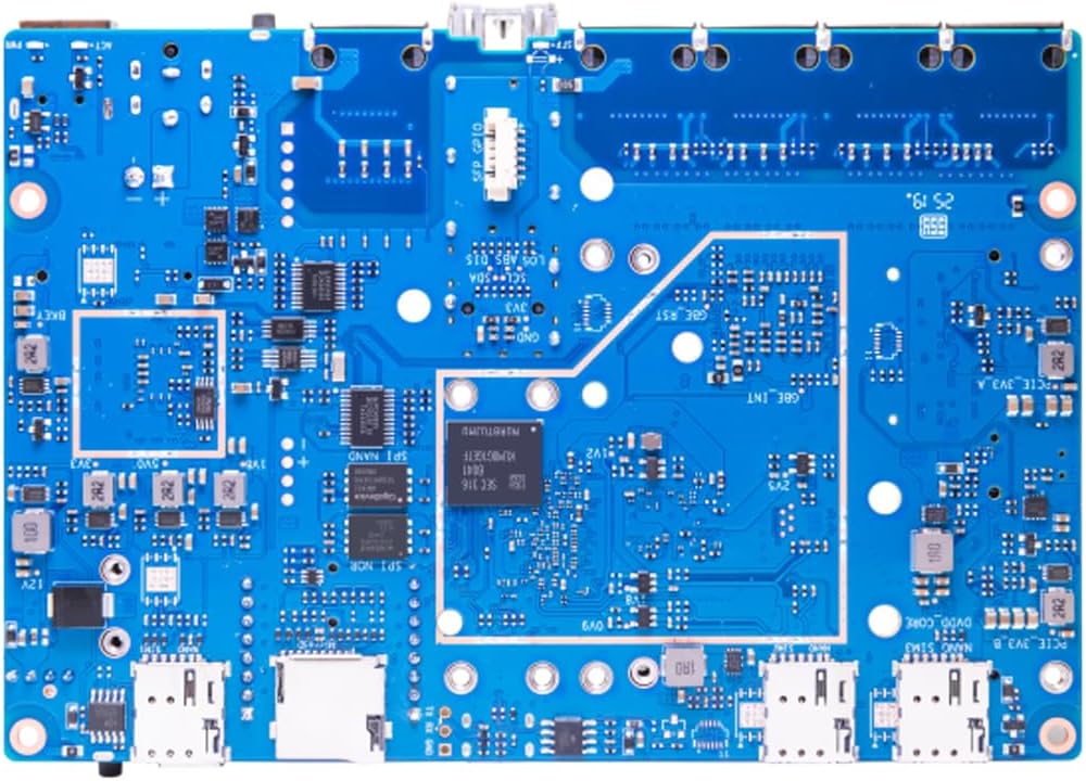 Banana Pi BPI-R4 Lite WiFi 7 Router Dev Board Kit OpenWRT - MediaTek MT7987A SoC - 2GB DDR4 RAM 8GB eMMC, 1x 2.5G SFP RJ45 WAN, 4x GbE Gigabit Ethernet for NAS Smart Home Gateway (2GB, Bundle2)