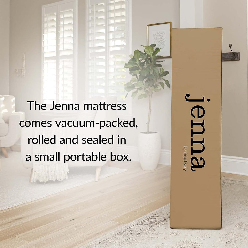 Modway Jenna 8' Innerspring and Memory Foam Twin Mattress With Individually Encased Coils, White