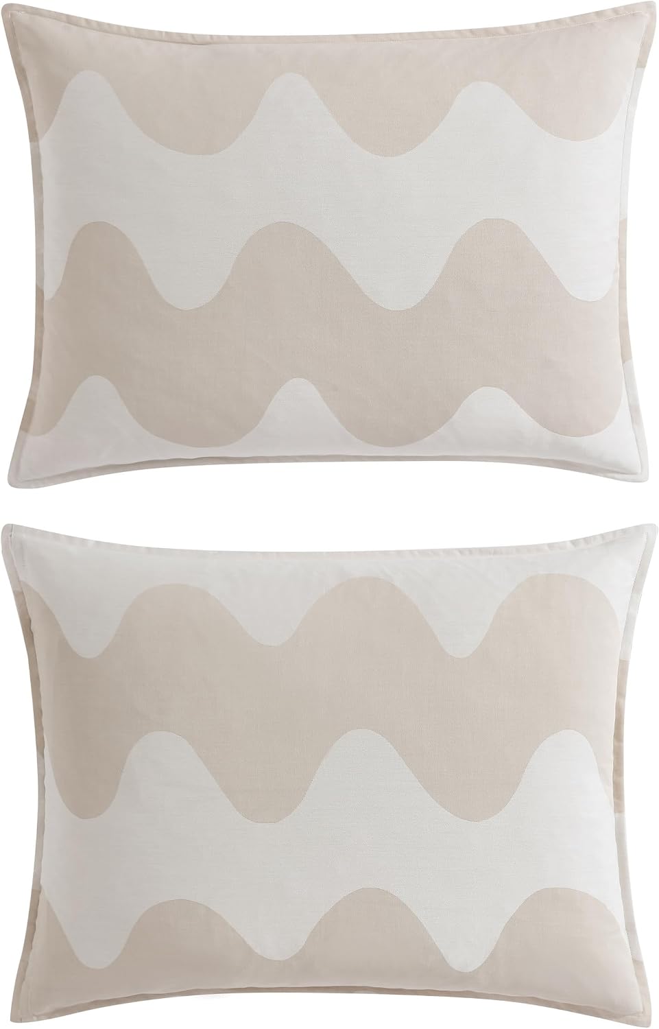 Marimekko - King Duvet Cover Set, Organic Cotton Bedding with Matching Shams, Luxury Home Decor, GOTS Certified (Lokki Beige, King)