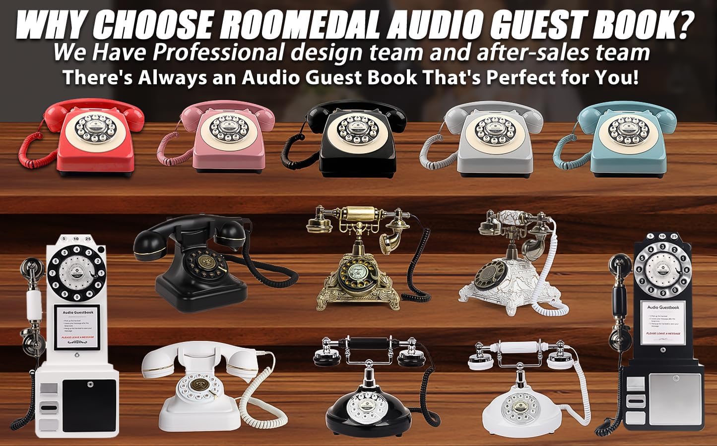Audio Guest Book Wedding Phone- Record Customized Audio Messages with GuestBook – A Personal and Convenient Way to Preserve Your Special Occasions (Beige Phone)
