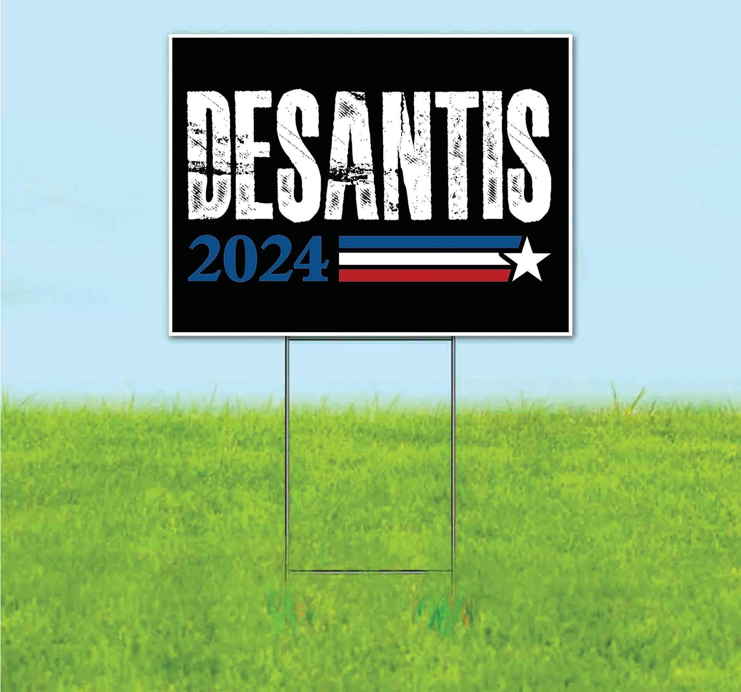 Desantis 2024 (18' x 24') Yard Sign, Quantity Discounts, Multi-Packs, Includes Metal Step Stake, Bandit, New, Advertising, USA | Election, Political, Republican, President, Vote