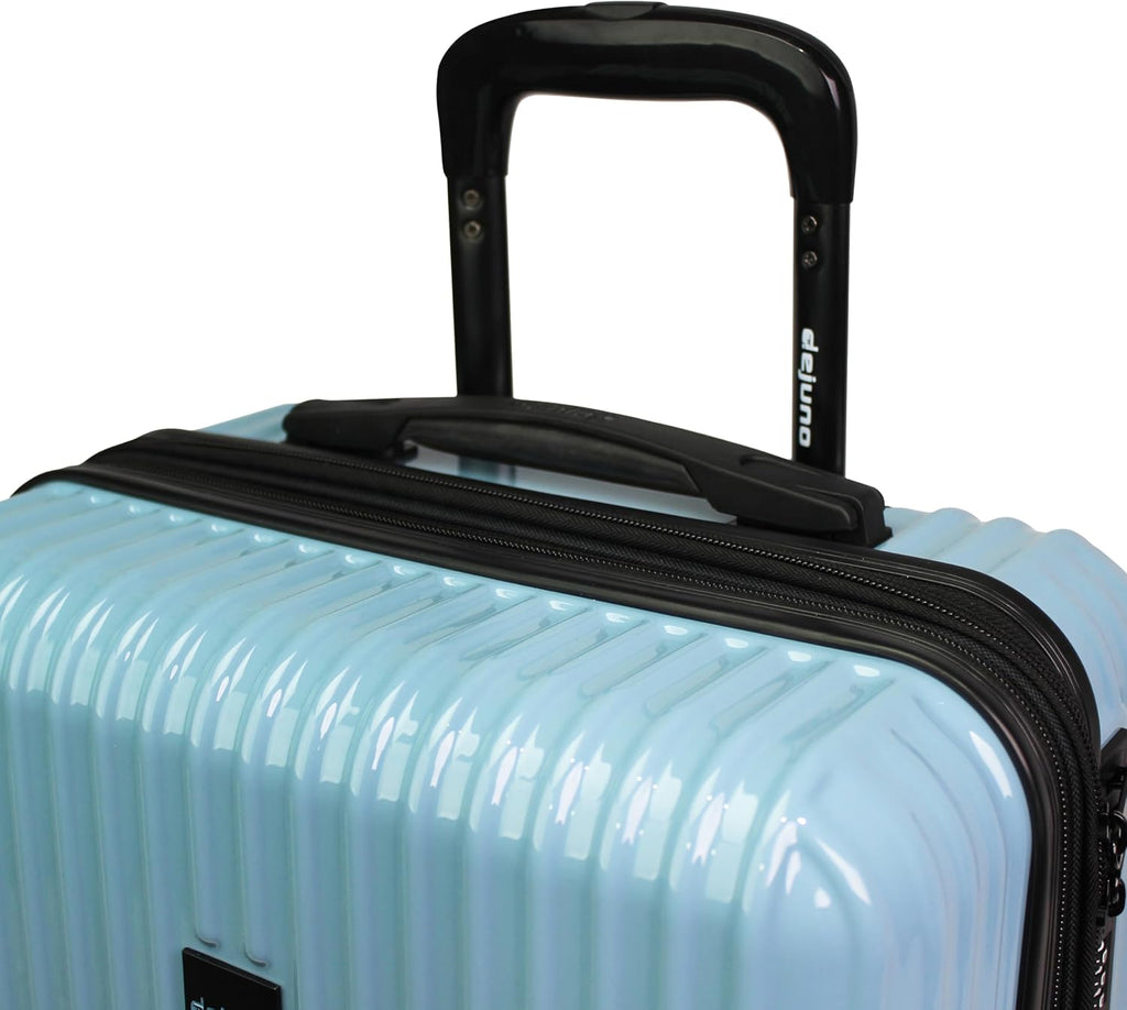World Traveler Dejuno Tonal 3-Piece Polycarbonate Lightweight Hardside Expandable Spinner Luggage Set with TSA Lock - Glacier