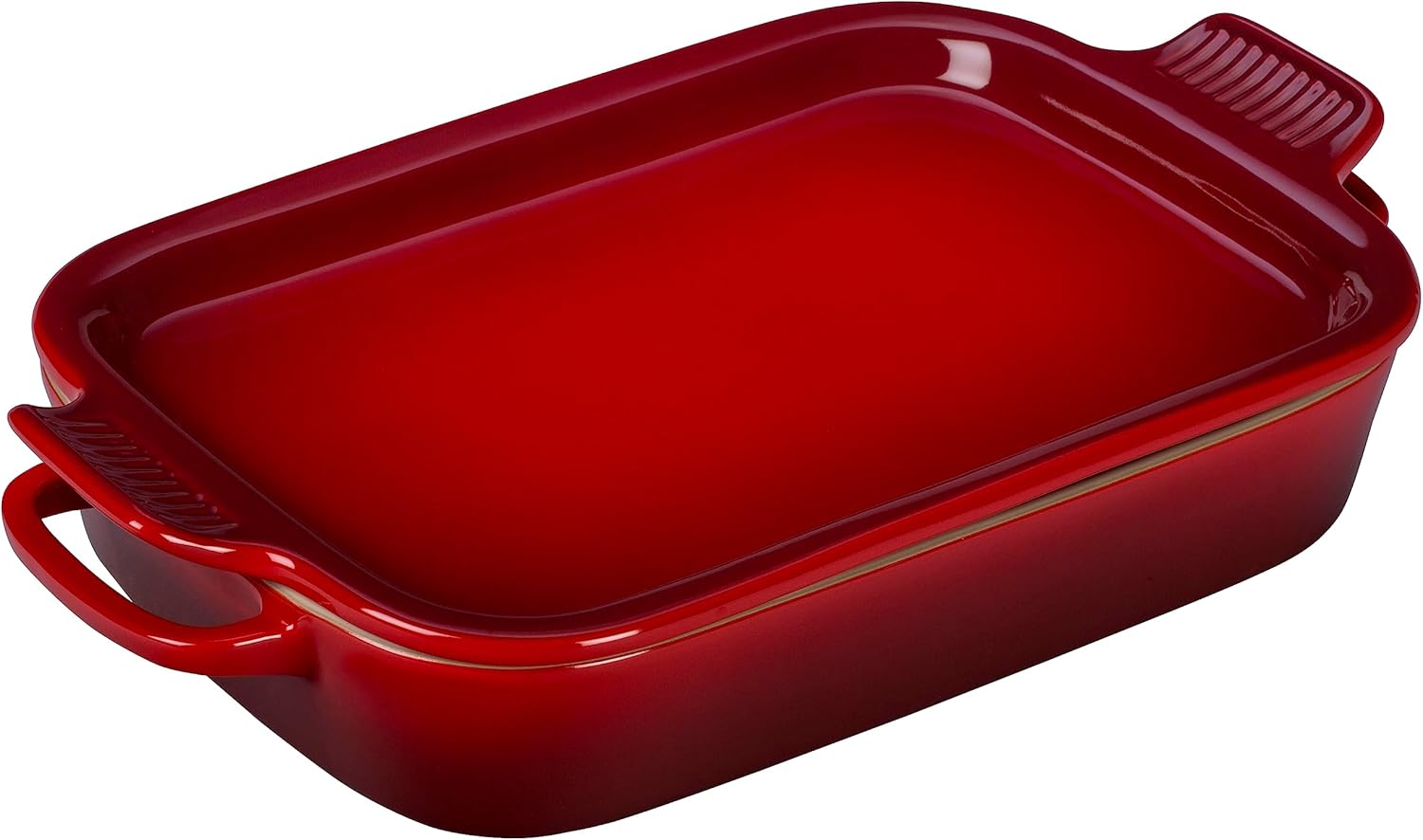 Le Creuset Stoneware Rectangular Dish with Platter Lid, 14 3/4' X 9', Cerise