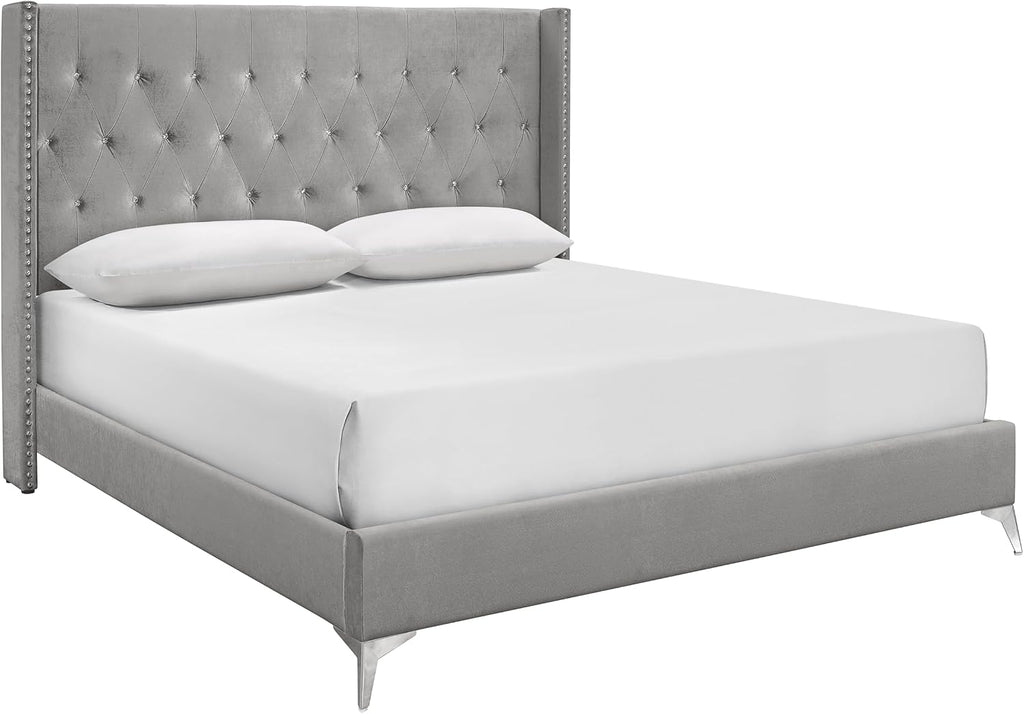 New Classic Furniture Huxley Wood Queen Bed, Gray