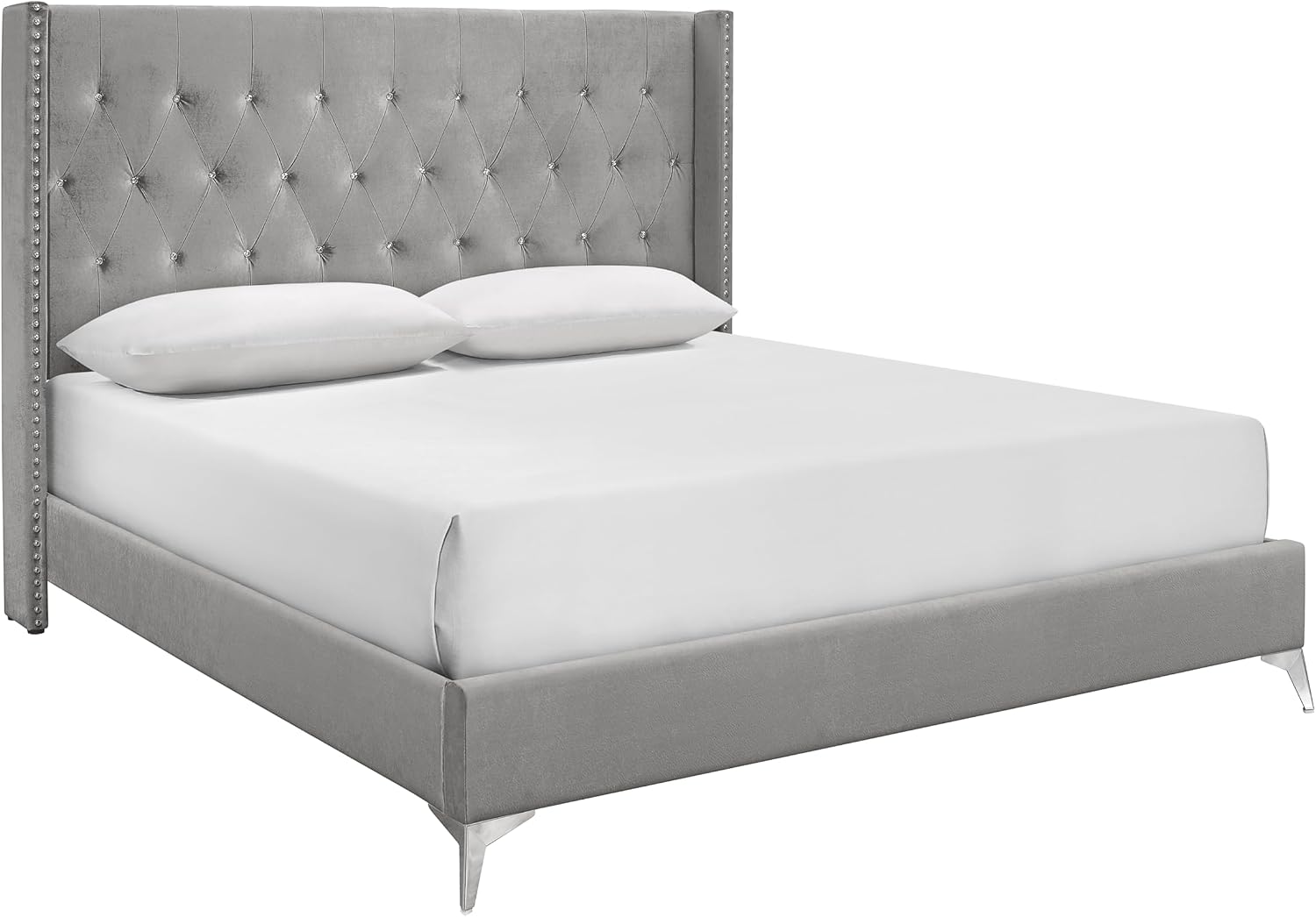 New Classic Furniture Huxley Wood Queen Bed, Gray