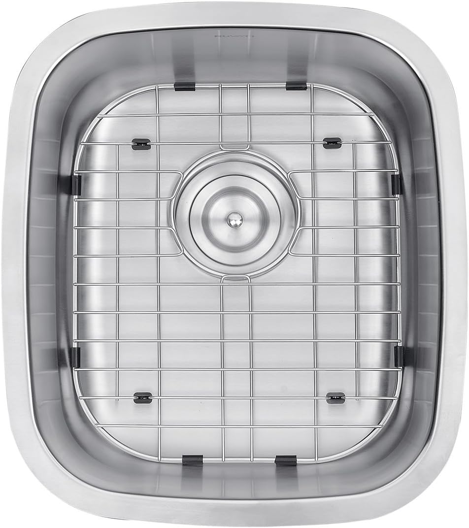 Ruvati 15 x 18 inch Undermount Bar Sink - 16 Gauge Stainless Steel Bar Prep Sink with Brushed Finish hides scratches - Easy-to-Clean Undermount Sink - RVM4110