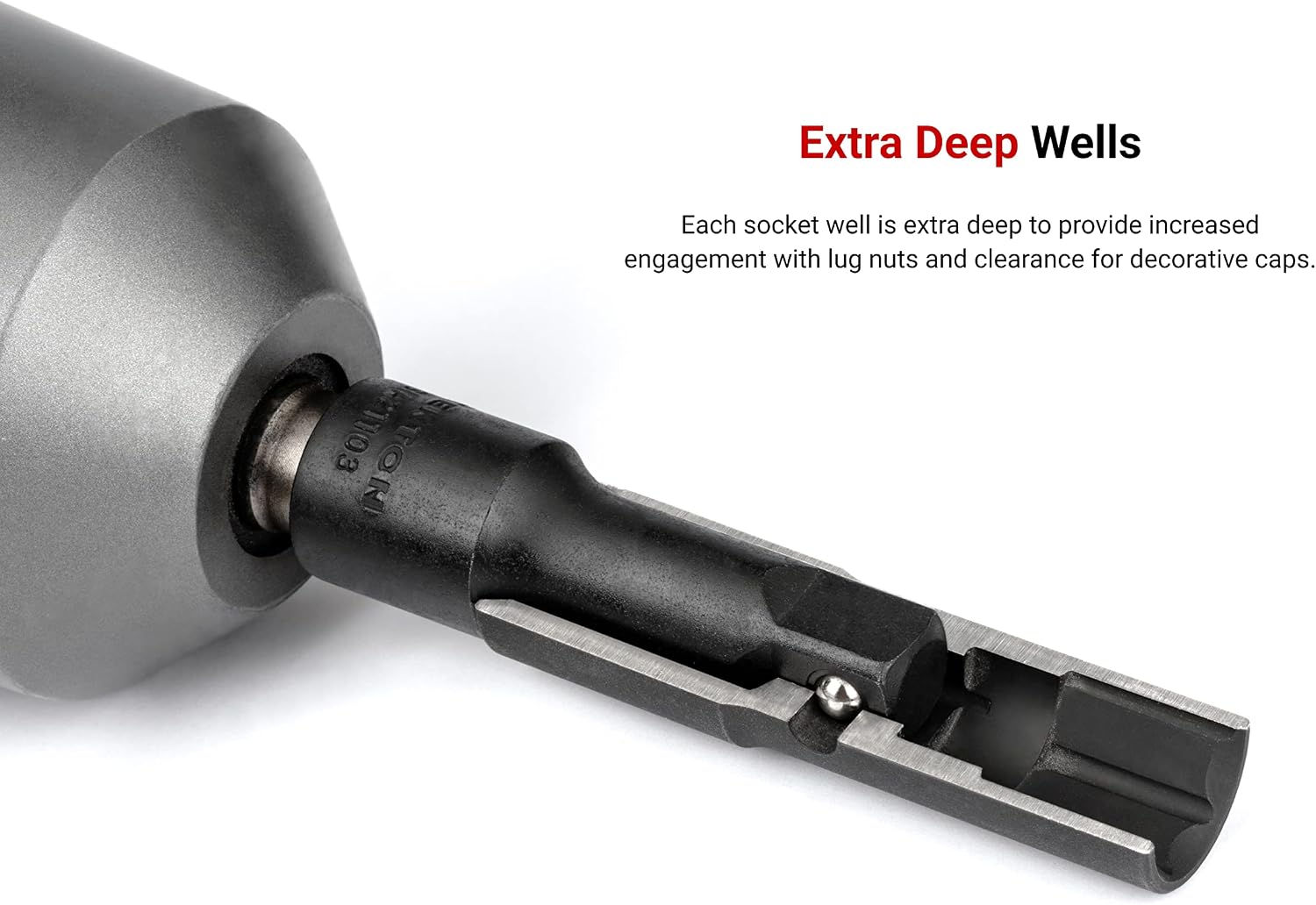 TEKTON 1/2 Inch Drive Thin Wall Impact Flip Socket Set with Case (6-Piece) | SIF92400 (Pack of 6)