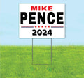 Mike Pence 2024 (18' x 24') Yard Sign, Quantity Discounts, Multi-Packs, Includes Metal Step Stake, Bandit, New, Advertising, USA | Election, Political, Republican, President, Vote