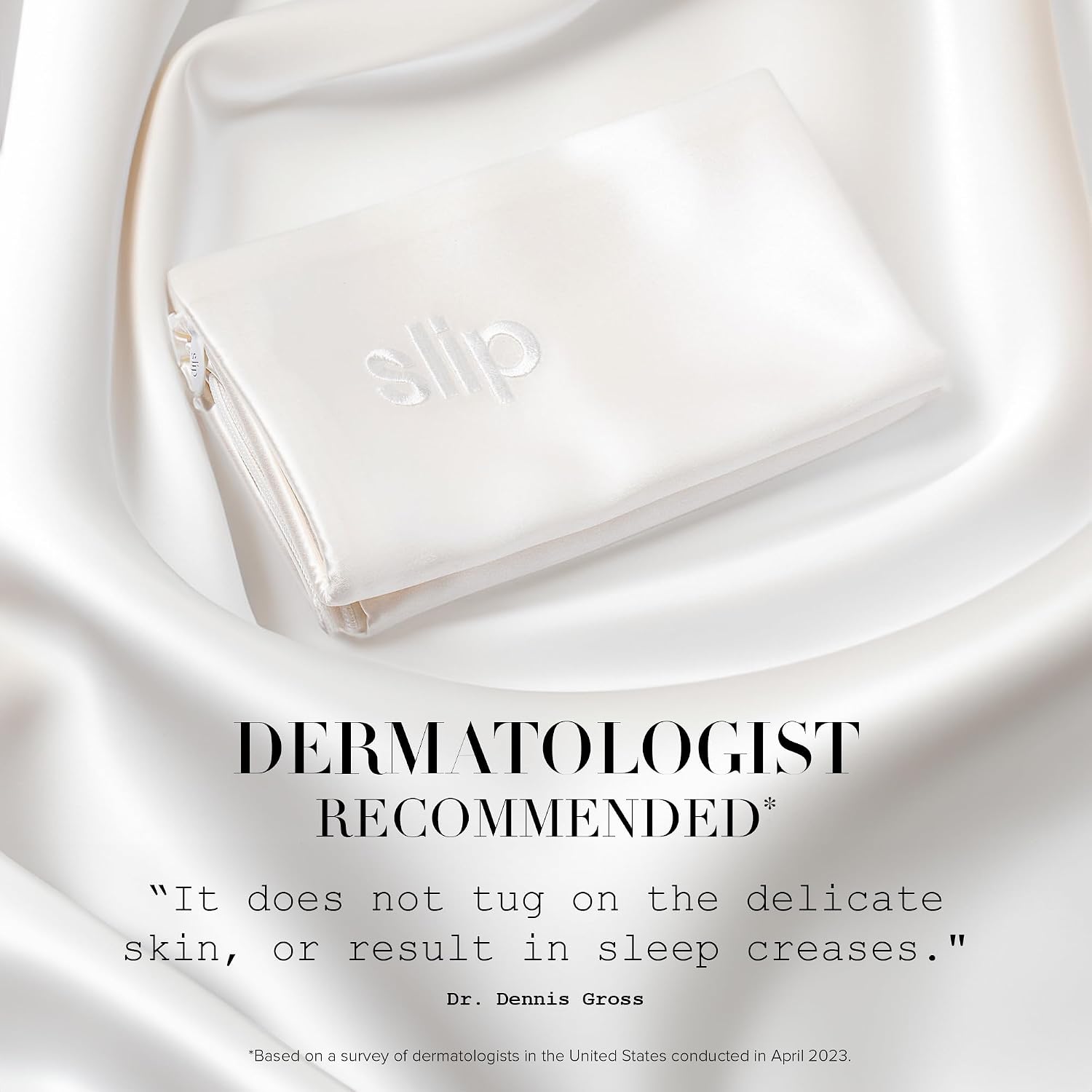 slip The Original Queen Pure Silk Pillow Case - 100% Pure 22 Momme Mulberry Silk - Queen Size Standard Pillow Case - Anti-Aging, Anti-BedHead, Anti-Sleep Crease, White (20' x 30')