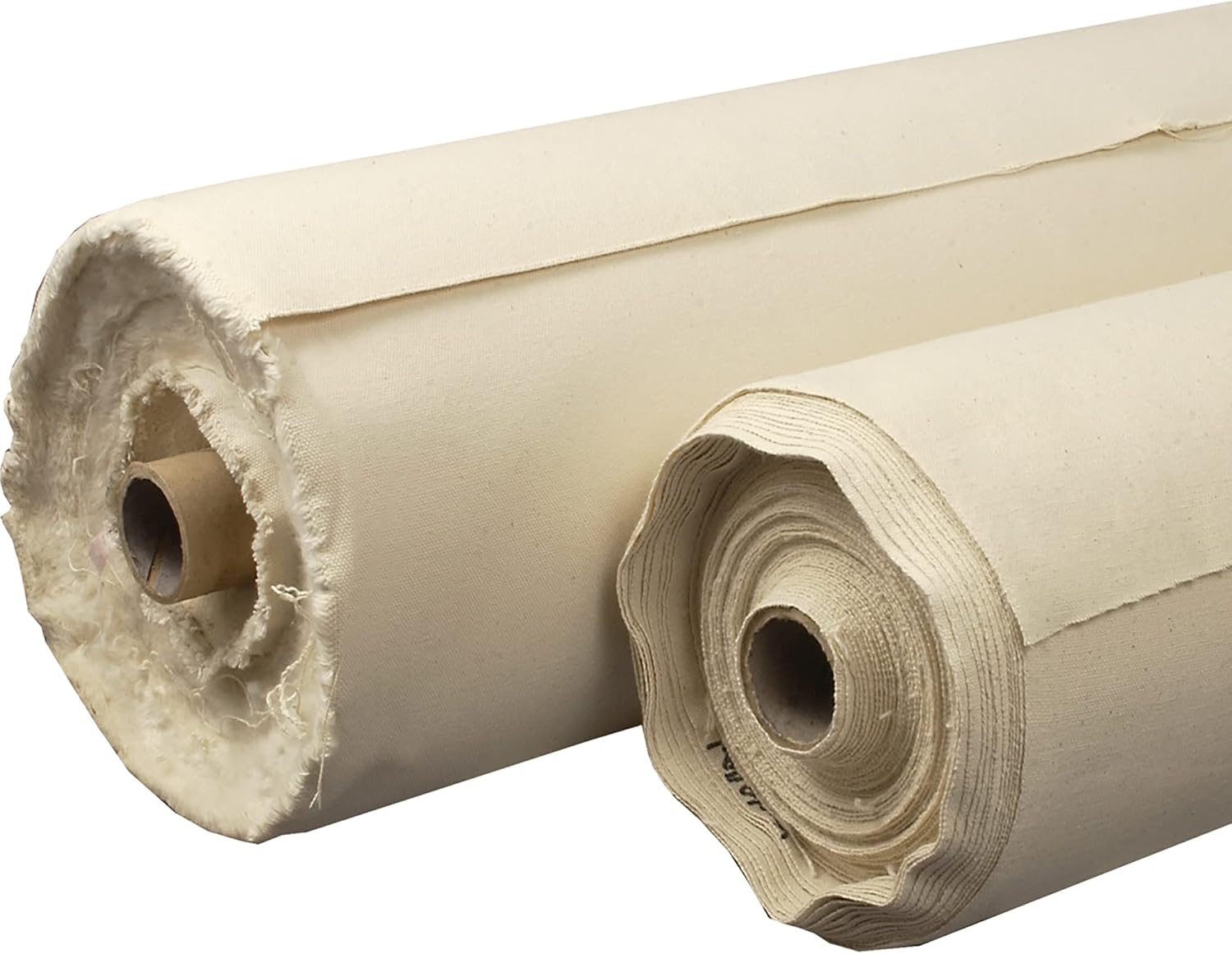 Creative Mark Unprimed Cotton Duck Deluxe Canvas Roll - 7 Ounce Single Fill Roll - 52' x 30 Yards - Uniform Medium Texture - Economy Cotton Sheeting - Bulk Un-Stretched Duck Canvas Fabric for Artists