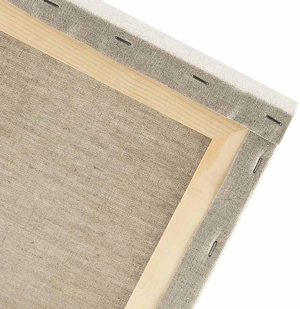 Jerry's Artarama Senso Clear Primed Linen Stretched Canvas 1-1/2', 3 Pack 12×12' - Durable Canvas for Painting with Medium Tooth Linen Weave Surface, Ideal for Oil, Acrylic and Alkyd Colors