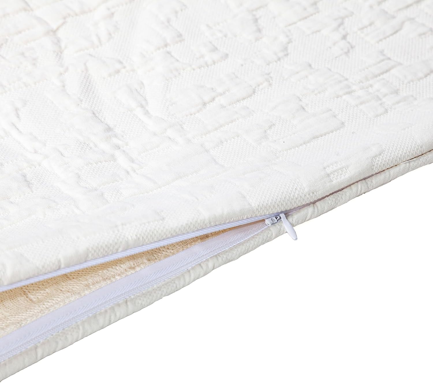HiEnd Accents Porto Matelassé 3 Piece Duvet Cover Set with Pillow Shams, King Size, Cotton Vintage White Textured Modern Boho Chic Casual Luxury Bedding, 1 Comforter Cover, 2 Pillowcases
