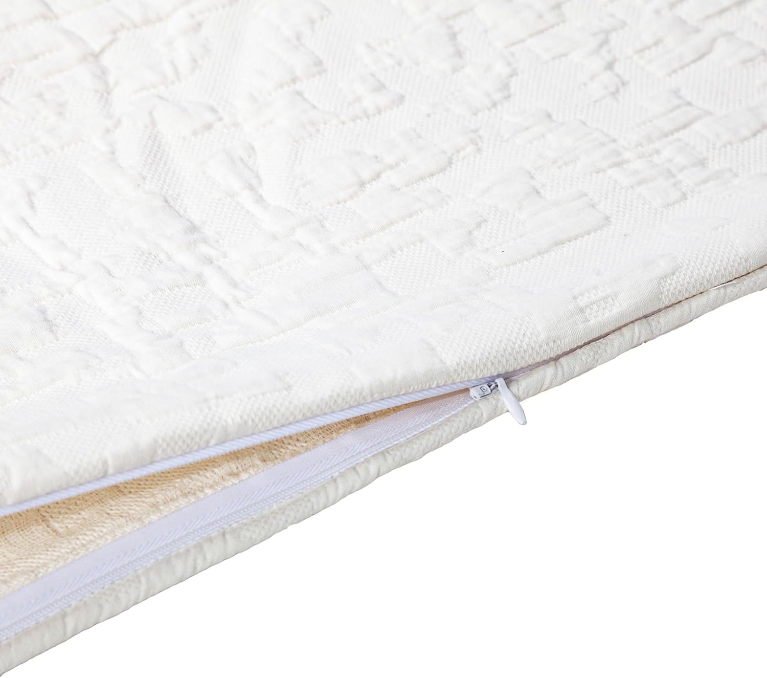 HiEnd Accents Porto Matelassé 3 Piece Duvet Cover Set with Pillow Shams, Queen Size, Cotton Vintage White Textured Modern Boho Chic Casual Luxury Bedding, 1 Comforter Cover, 2 Pillowcases