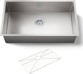 KOHLER Strive® 32' Undermount Kitchen Sink, Single Bowl Kitchen Sinks with Basin Rack, Stainless Steel, K-5285-NA