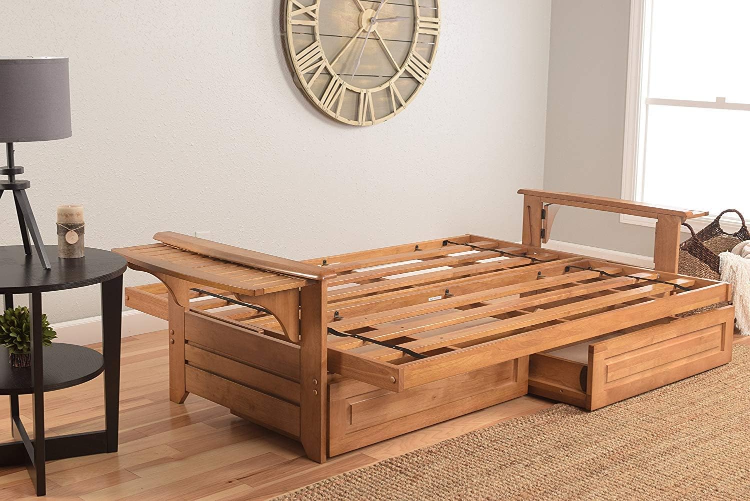 Kodiak Futons Phoenix Futon in Butternut Finish with Storage Drawer, Full, Model:760707