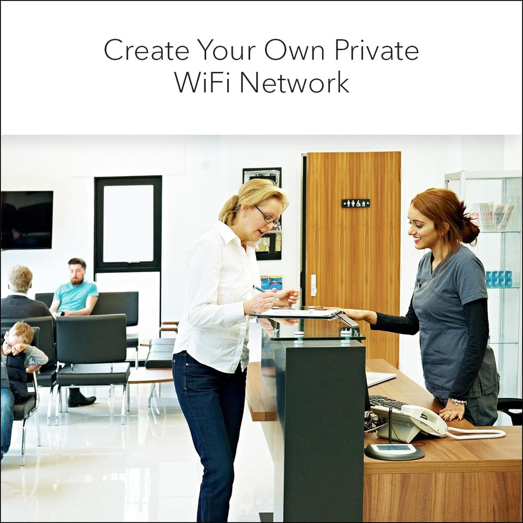 NETGEAR Wireless Desktop Access Point (WAX214PA) - WiFi 6 Dual-Band AX1800 Speed | 1 x 1G Ethernet PoE Port | 802.11ax | WPA3 Security | Up to 4 Separate SSID Networks | with Power Adapter