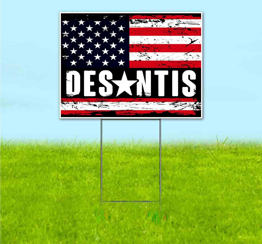 Desantis 2024 (18' x 24') Yard Sign, Quantity Discounts, Multi-Packs, Includes Metal Step Stake, Bandit, New, Advertising, USA | Election, Political, Republican, Vote