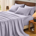 Bedlifes 100% French Flax Linen Sheets Set California King Size-6 Piece Extra Deep Pocket 18-24',Soft Breathable Cal King Bed Sheets with Temperature Regulating & Moisture-Wicking(Lavender