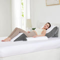 Orthopedic Wedge Pillow Set for Leg, Back, & Knee Support - CertiPUR Memory Foam Wedge Pillows with Washable Covers for Post Surgery & Pain Relief - Adjustable Bed & Body Positioning Cushions, 4 Piece