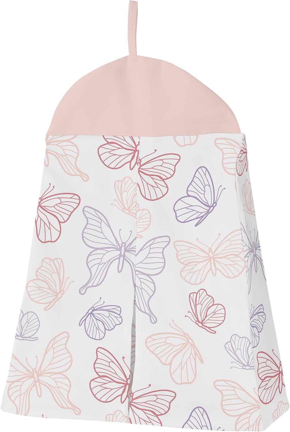 Sweet Jojo Designs Shabby Chic Butterfly Girl Baby Crib Bedding Set Infant Nursery Room Blanket Fitted Sheet Skirt Diaper Stacker 4p Blush Pink Lavender Purple White Pastel Lilac Watercolor Pattern