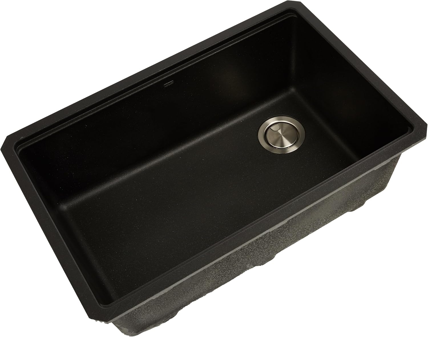 KRAUS Bellucci 30' in. Undermount Workstation Granite Kitchen Sink in Metallic Black with Accessories, KGUW2-30MBL
